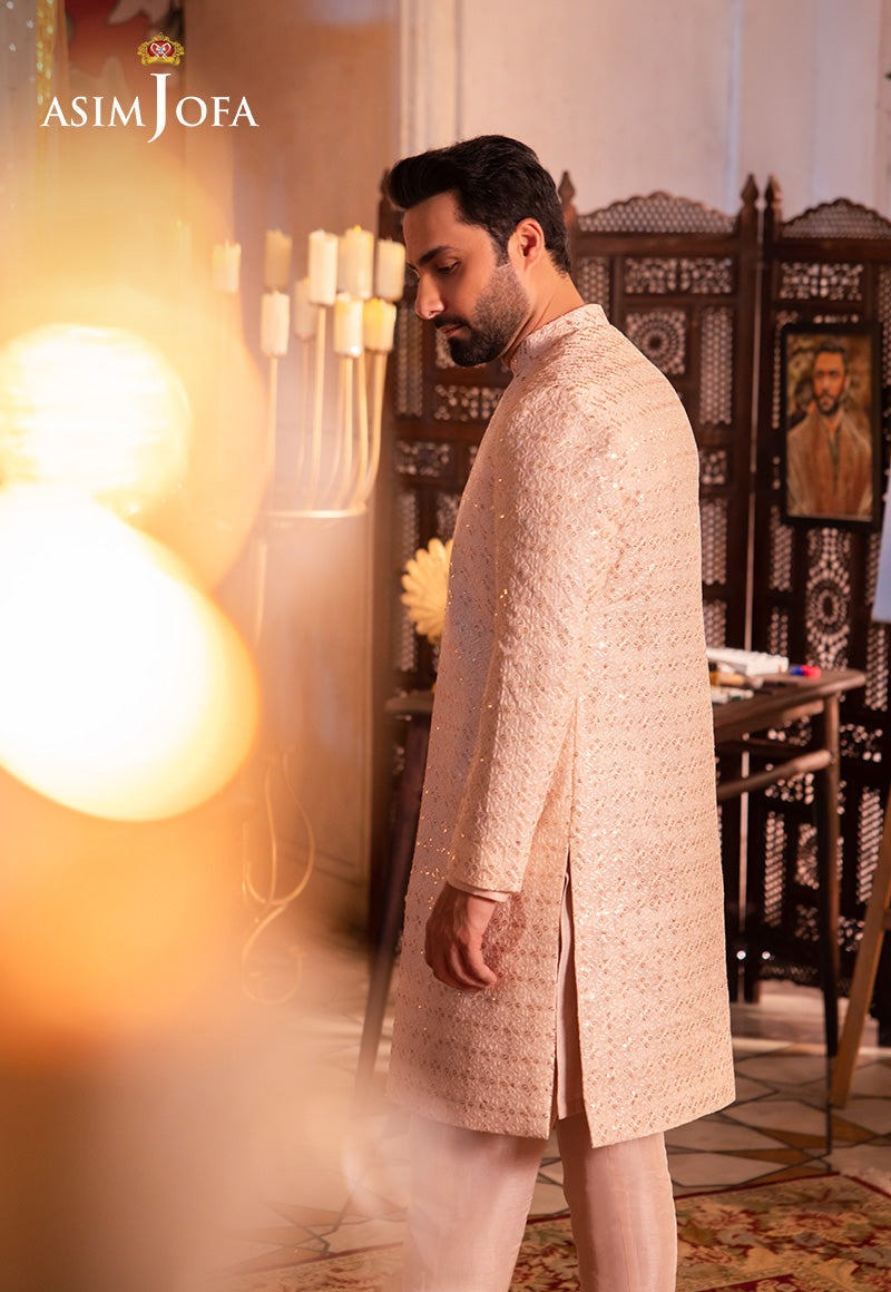 AJMS-14 EMBROIDERED INDIAN RAW SILK 3 PCS