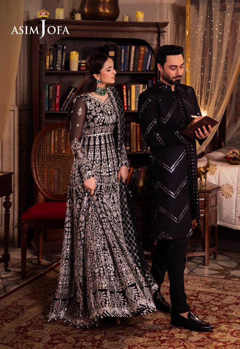 AJMS-16 EMBROIDERED INDIAN RAW SILK 3 PCS