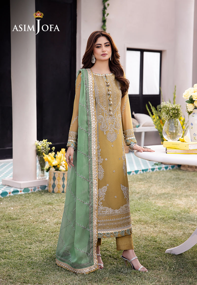 AJCFD-16-XS EMBROIDERED CHIFFON 3 PCS