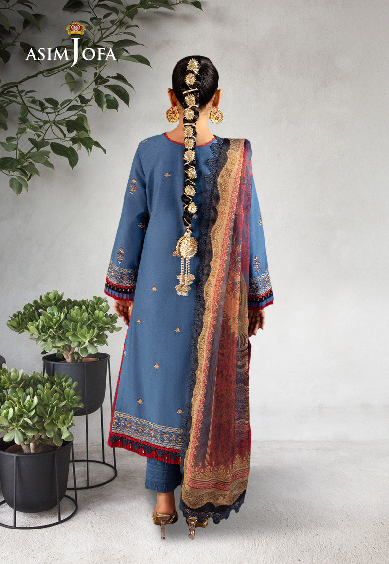 AJRAD-27 EMBROIDERED JACQUARD STITCHED 2 PCS