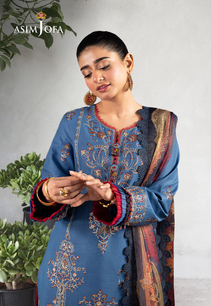 AJRAD-27 EMBROIDERED JACQUARD STITCHED 2 PCS