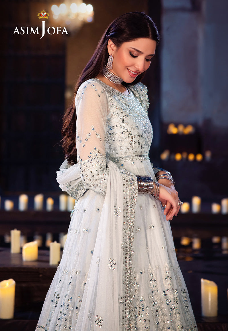 AJYVD-03 EMBROIDERED NET STITCHED 3 PCS