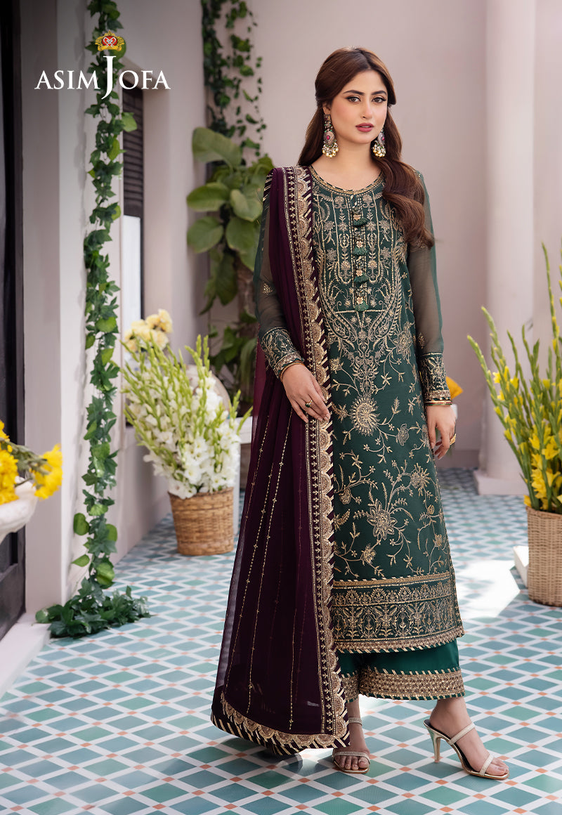 AJCF-10 EMBROIDERED CHIFFON 3 PCS