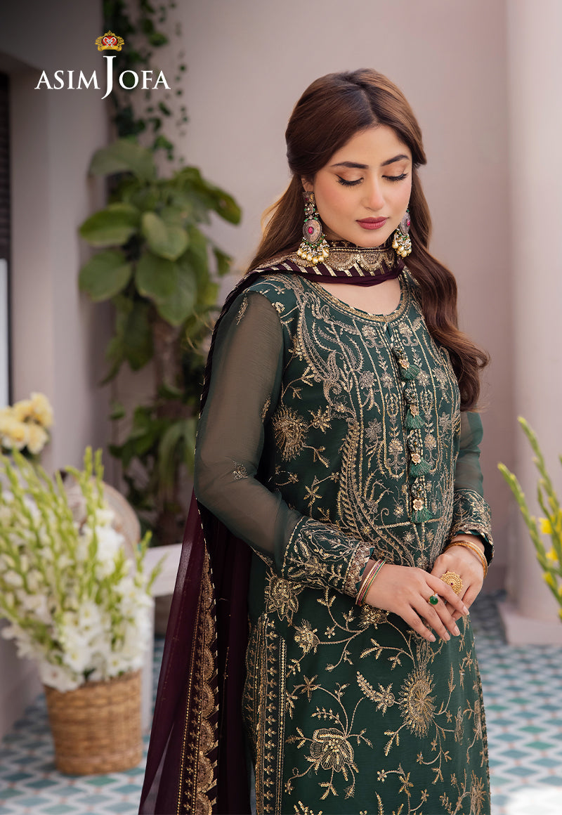AJCF-10 EMBROIDERED CHIFFON 3 PCS