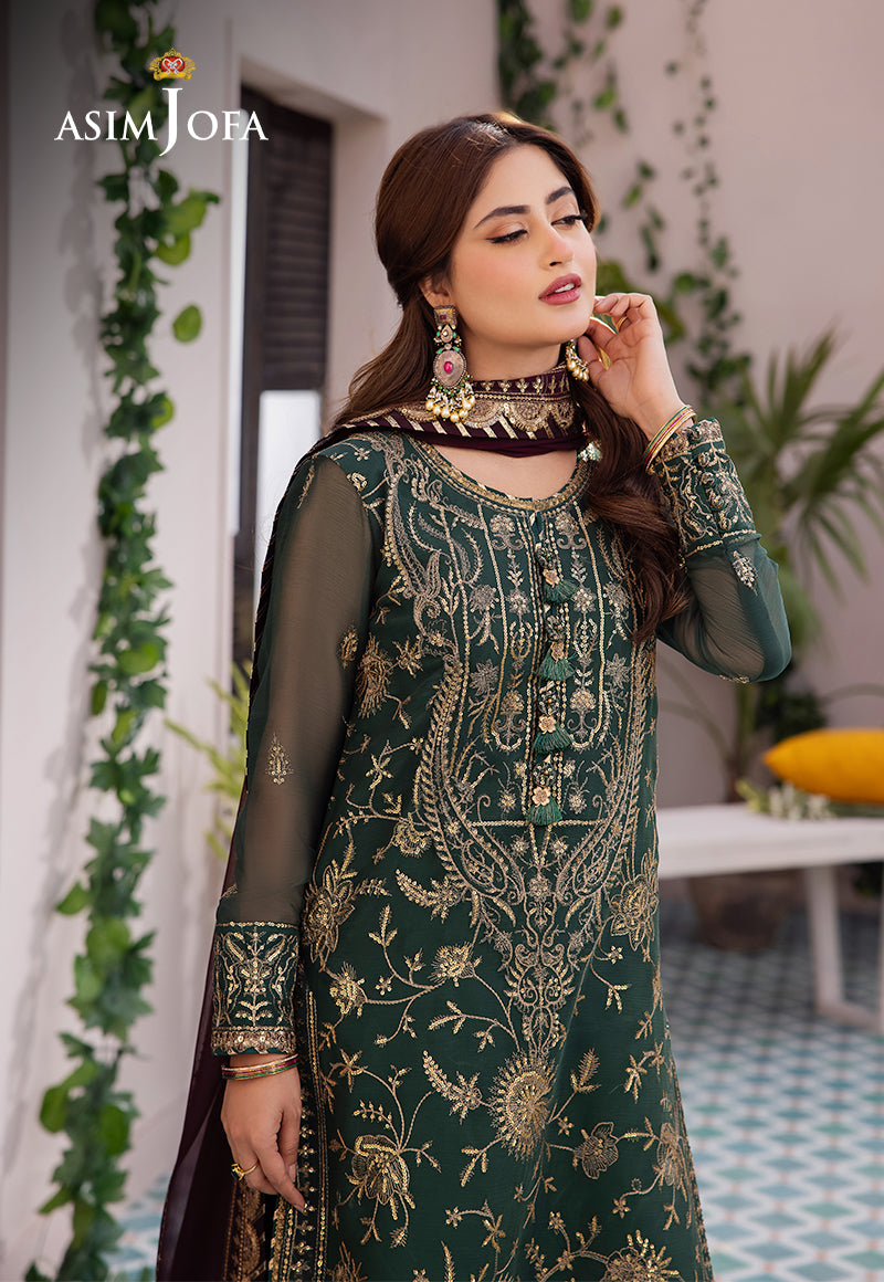 AJCF-10 EMBROIDERED CHIFFON 3 PCS