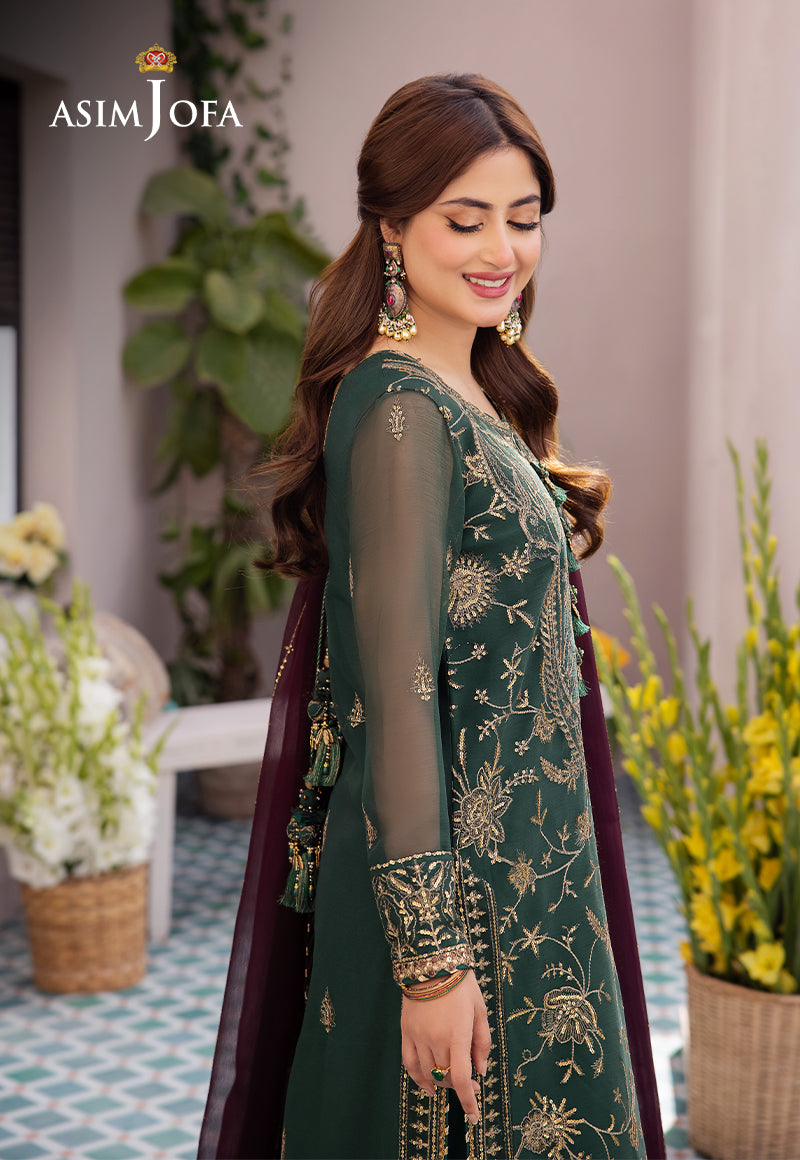 AJCF-10 EMBROIDERED CHIFFON 3 PCS