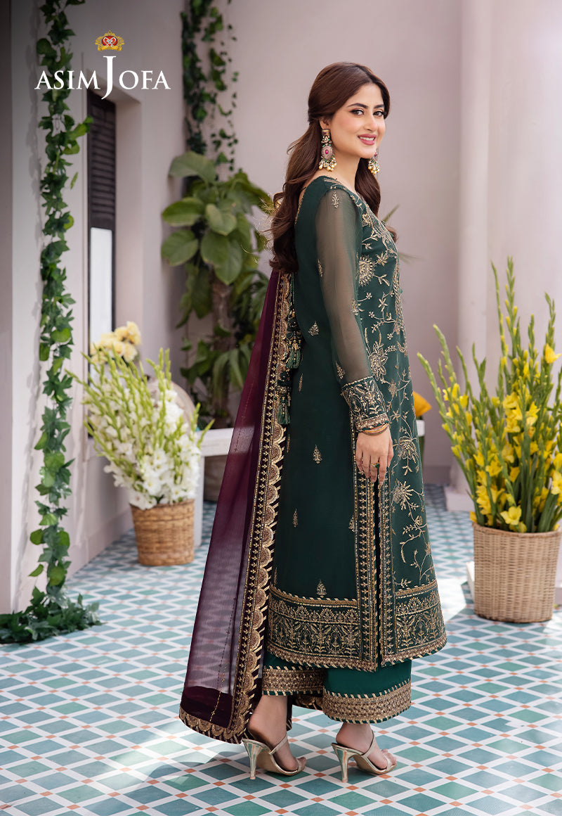 AJCF-10 EMBROIDERED CHIFFON 3 PCS