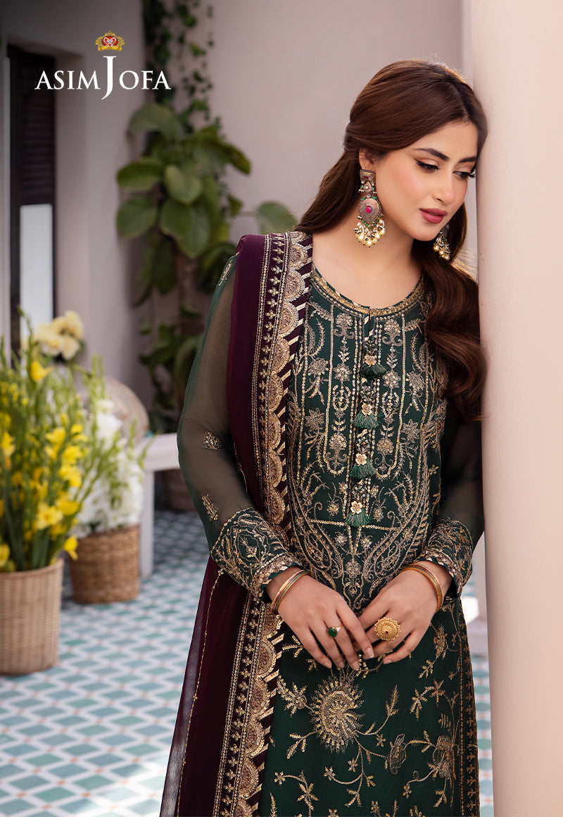 AJCF-10 EMBROIDERED CHIFFON 3 PCS