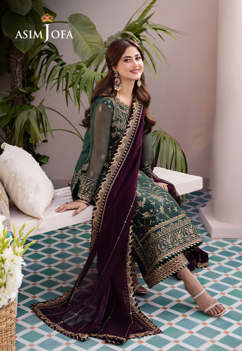 AJCF-10 EMBROIDERED CHIFFON 3 PCS