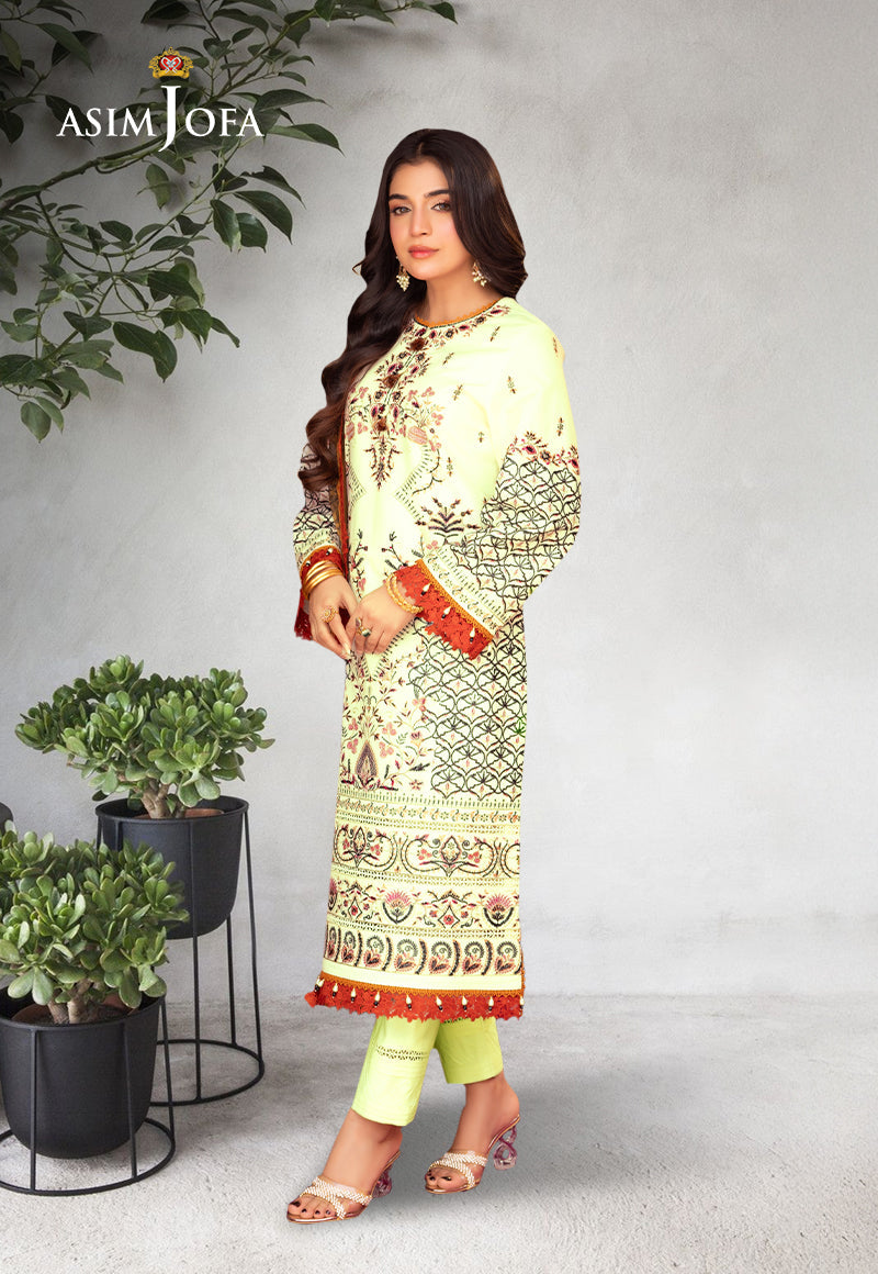 AJRA-15 EMBROIDERED LAWN 3 PCS