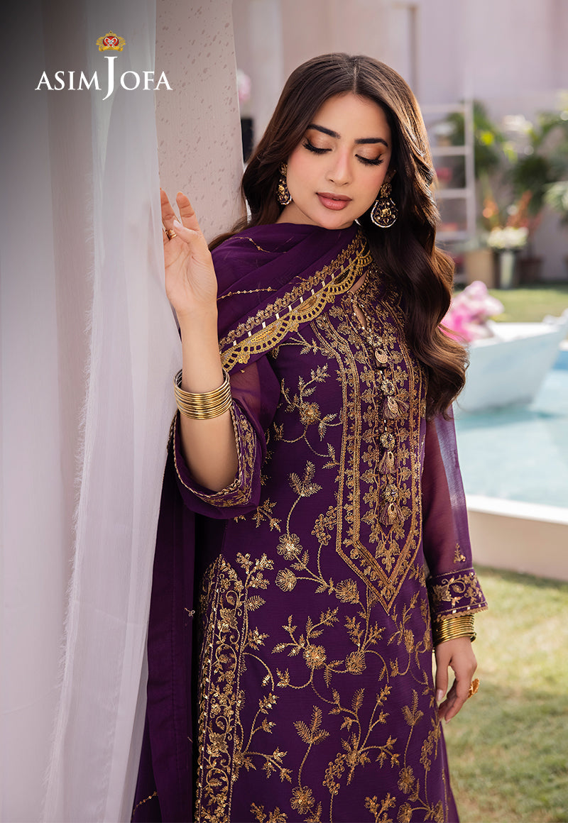 AJCFD-08 EMBROIDERED CHIFFON 3 PCS