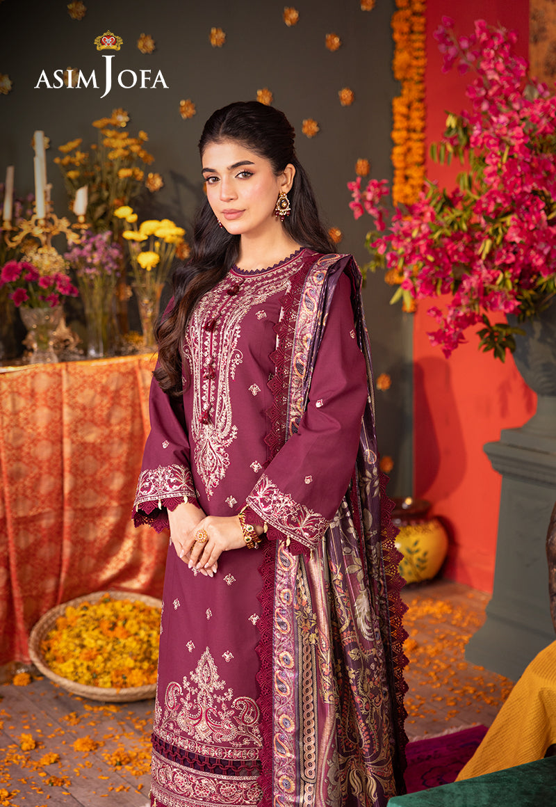 AJRAD-08-XS EMBROIDERED LAWN 3 PCS