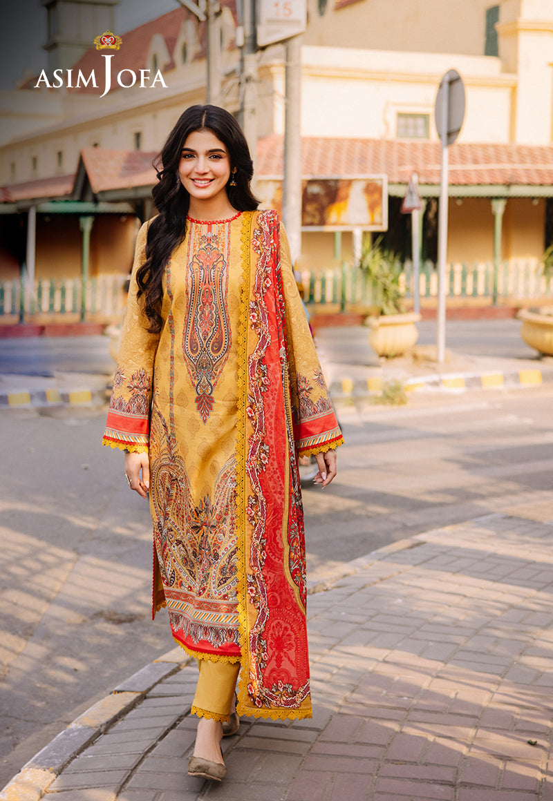 AJBBD-08 DESIGNERS EMBROIDERED STITCHED 3 PCS