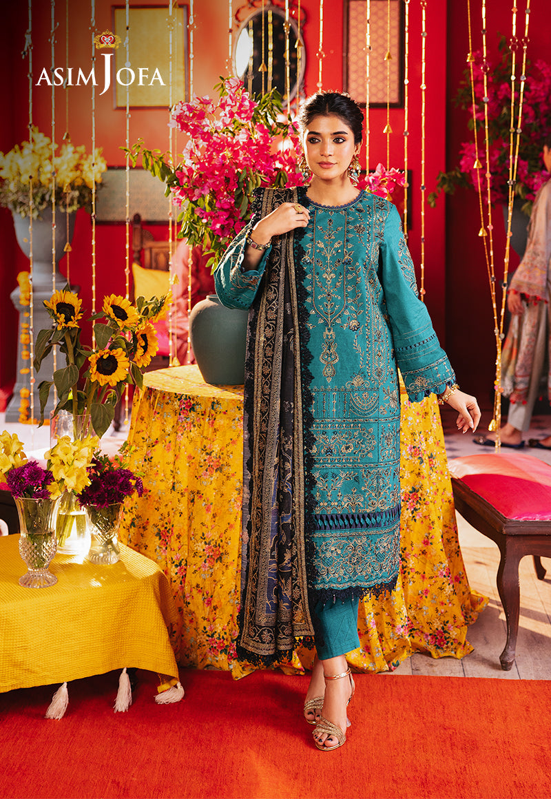 Ajso-65 Unstitched 2 Pcs Shirt Dupatta