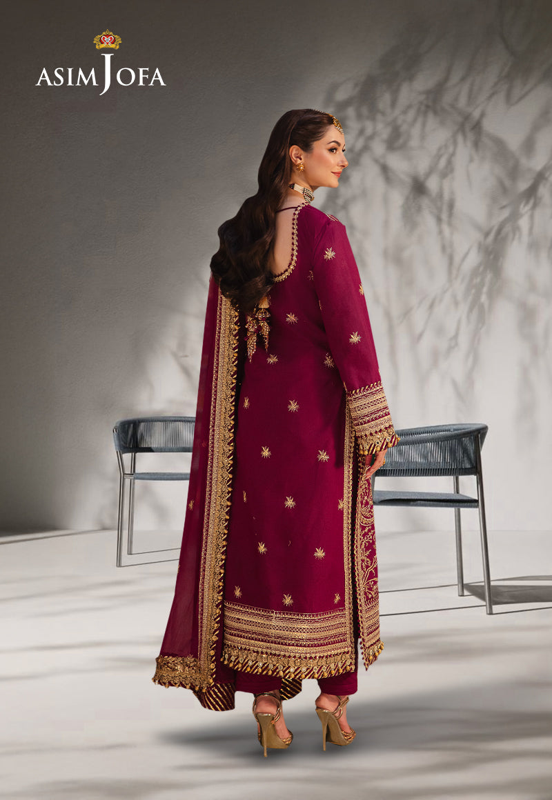 AJKK-03 EMBROIDERED TWISTED SILK 3 PCS