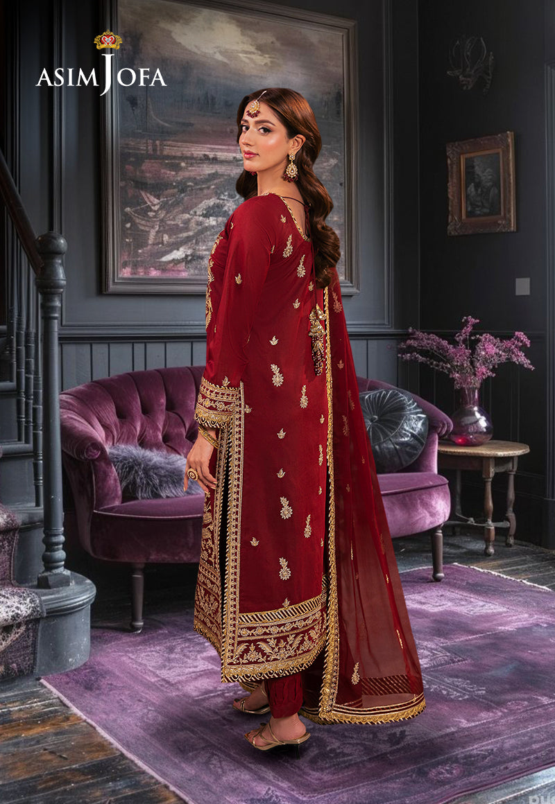 AJKK-20 EMBROIDERED TWISTED SILK 3 PCS