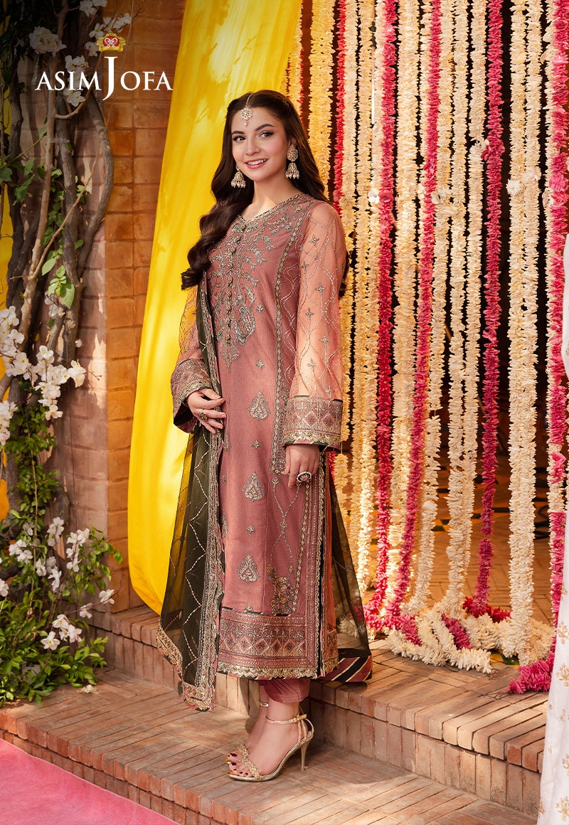 AJMJ-17 EMBROIDERED NET 3 PCS