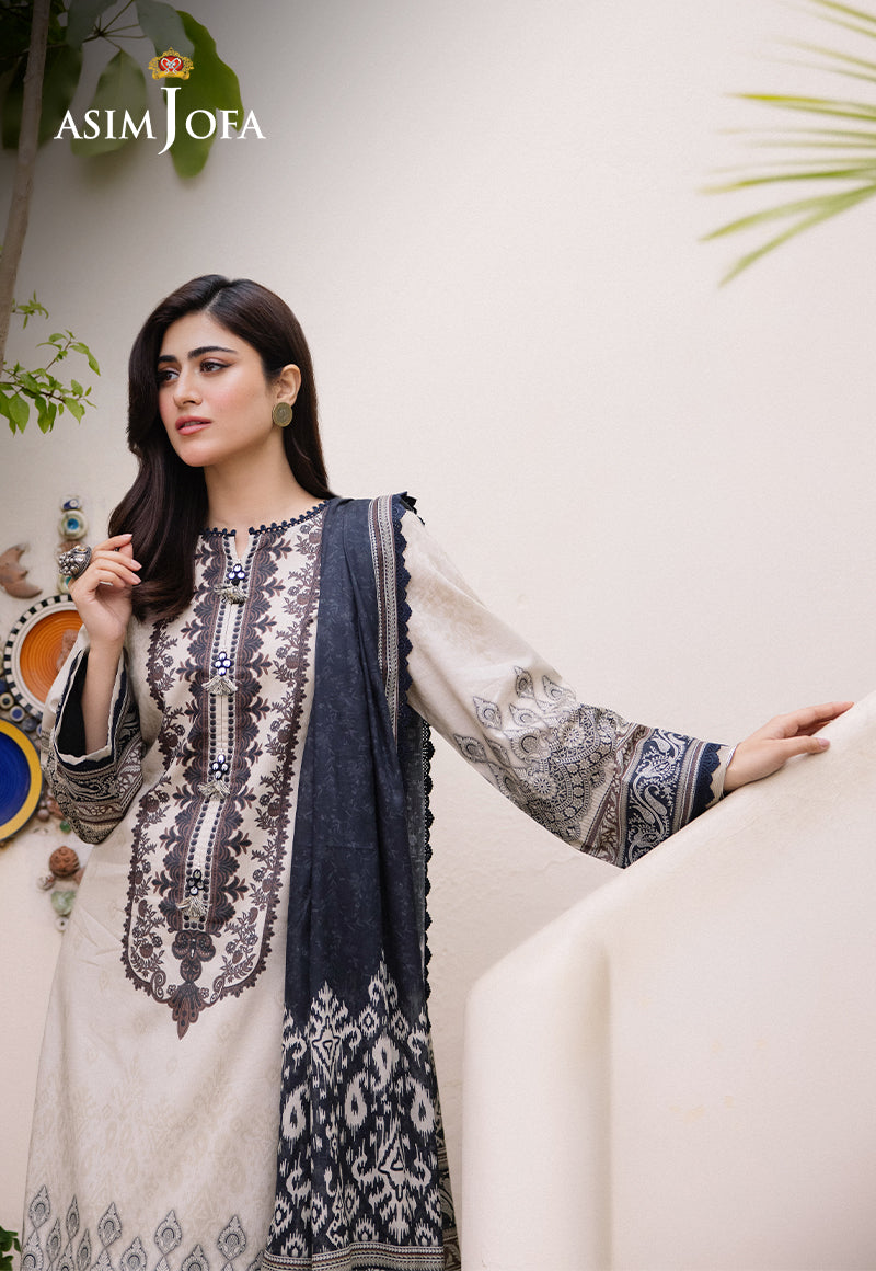 AJBUD-2 PRINTED LAWN 3 PCS