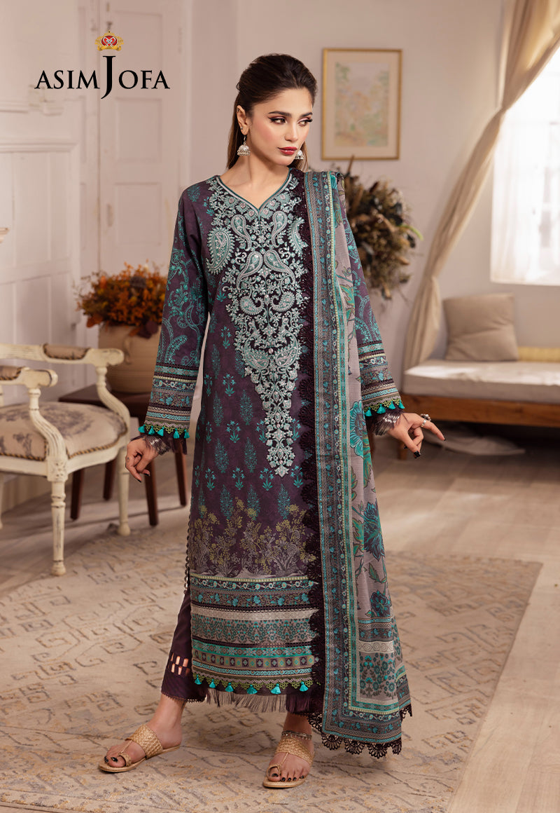 AJNR-08 EMBROIDERED CAMBRIC 3 PCS