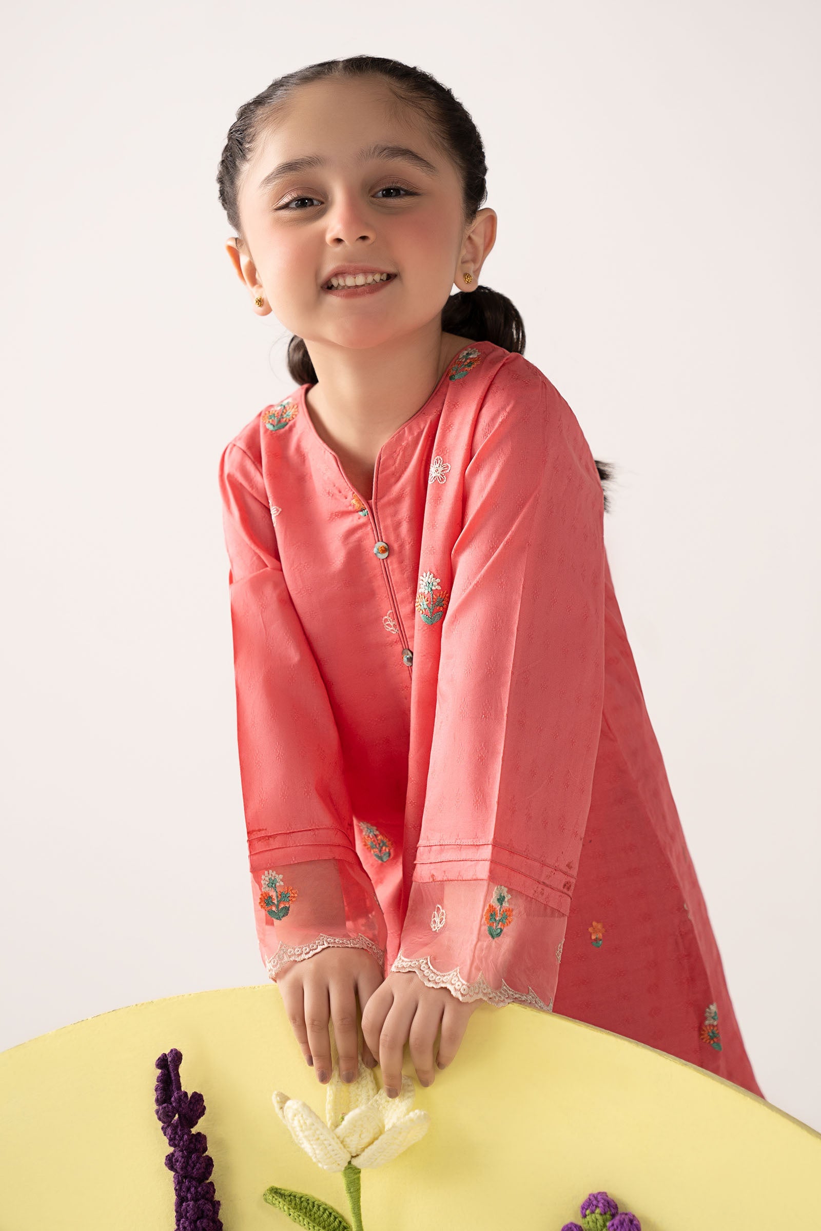 2 Piece Embroidered Dobby Lawn Suit
