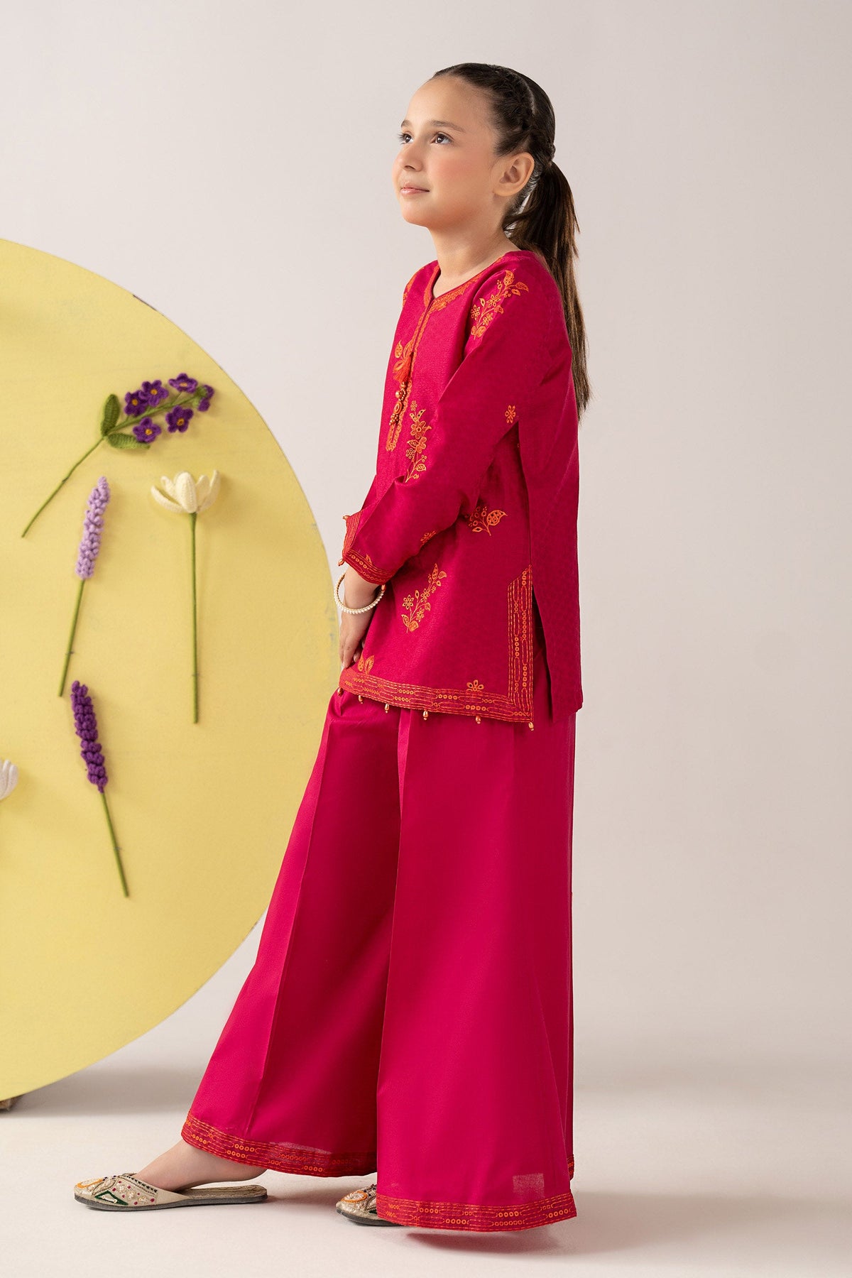 2 Piece Embroidered Dobby Lawn Suit