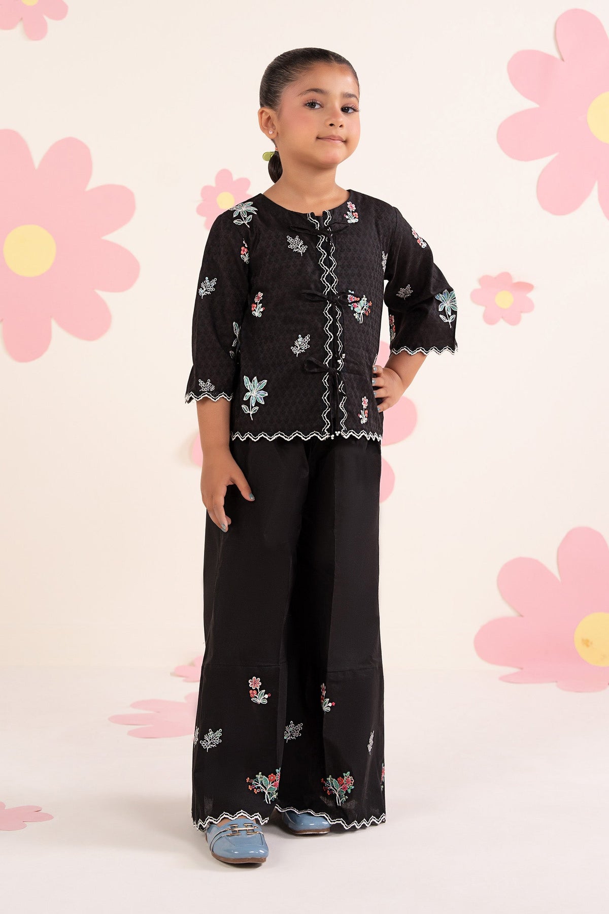 2 Piece Embroidered Dobby Jacquard Suit