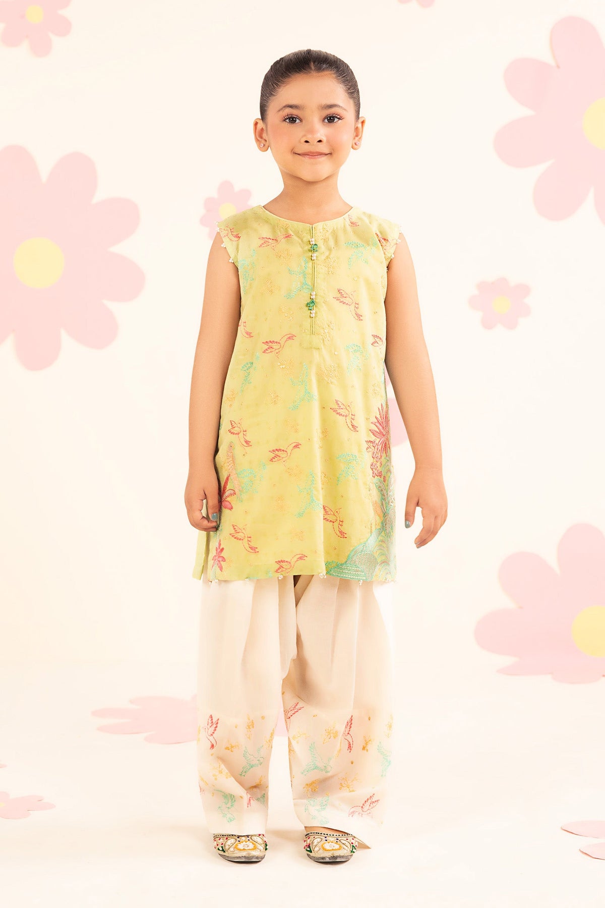 2 Piece Embroidered Dobby Lawn Suit