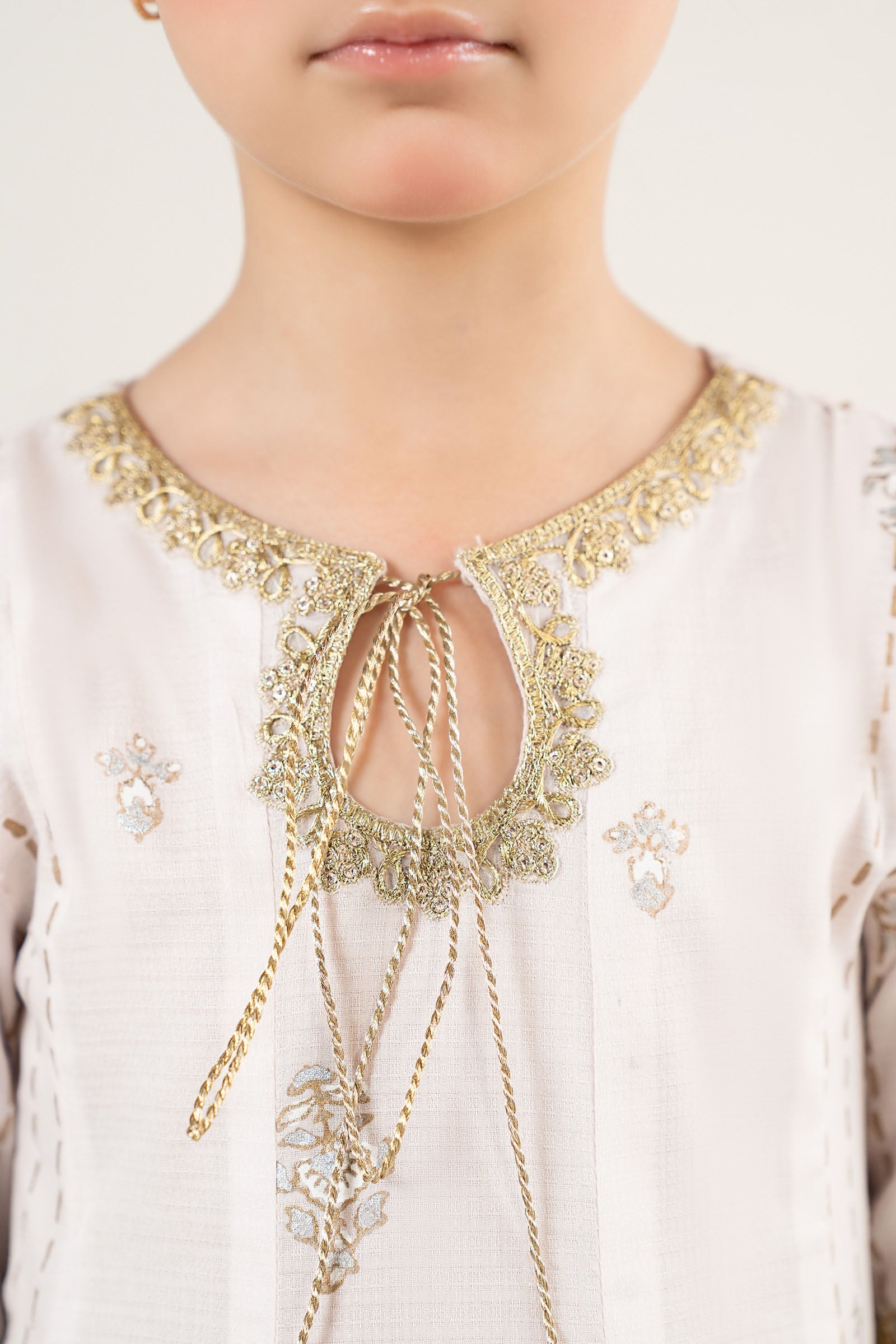 3 Piece Embroidered Dobby Suit