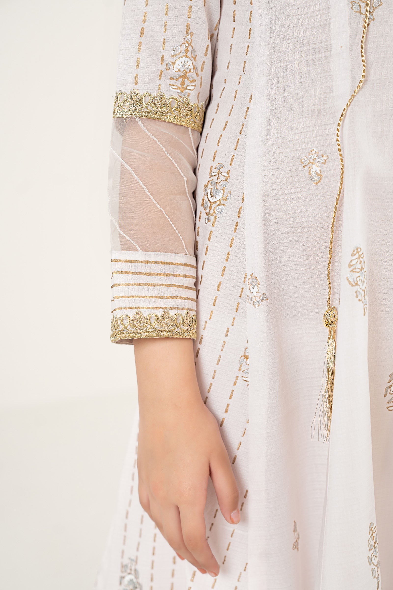 3 Piece Embroidered Dobby Suit