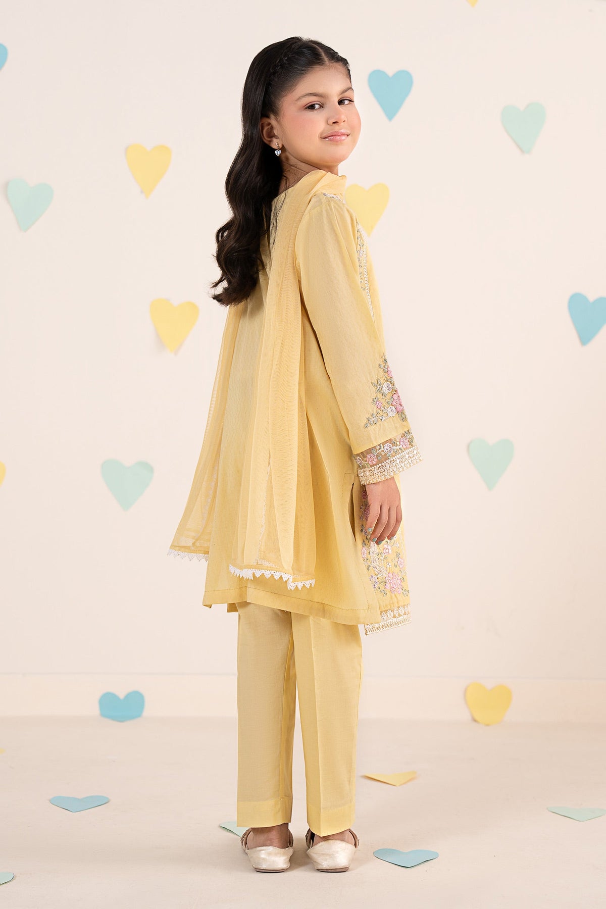 3 Piece Embroidered Dobby Lawn Suit