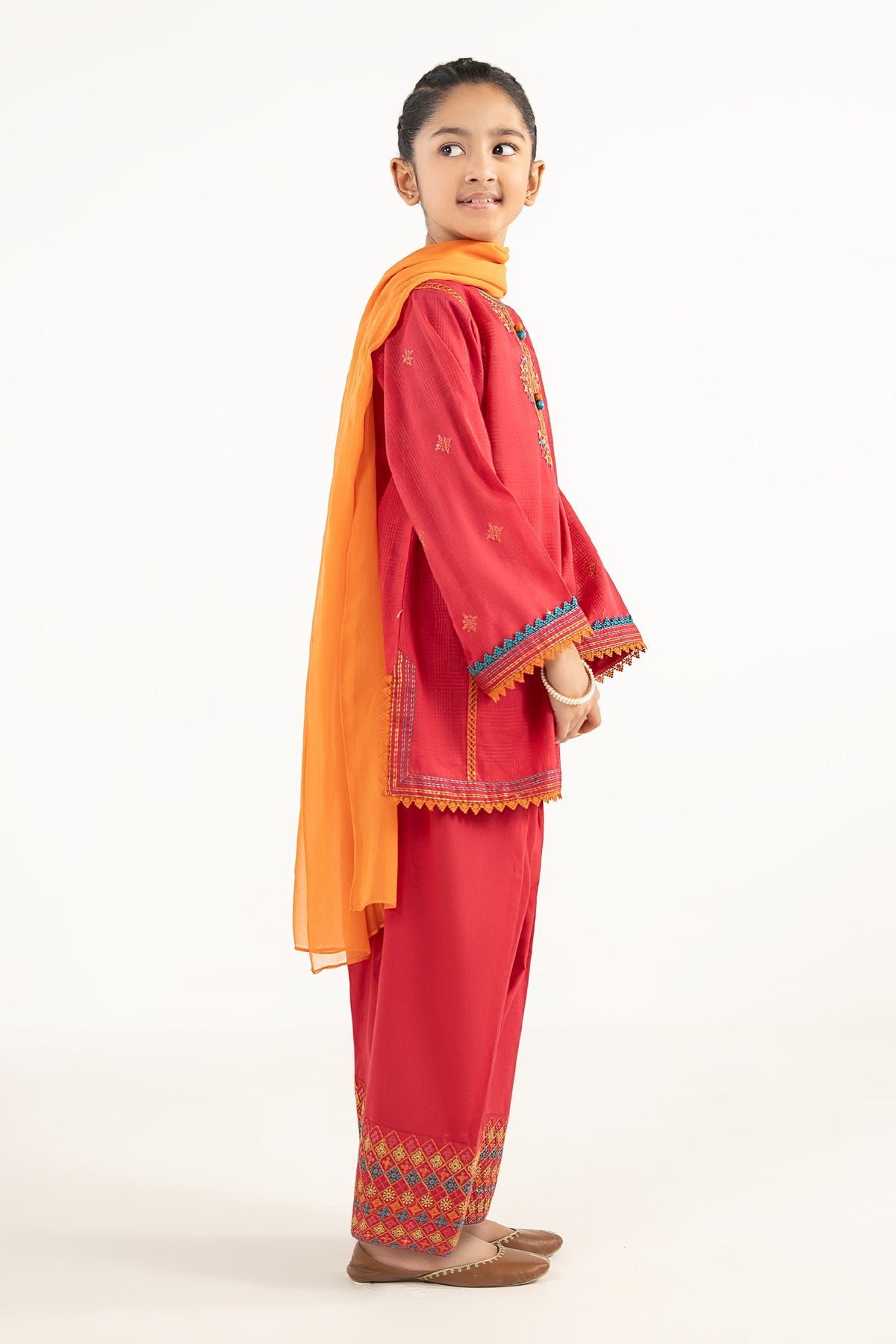 3 Piece Embroidered Cotton Suit