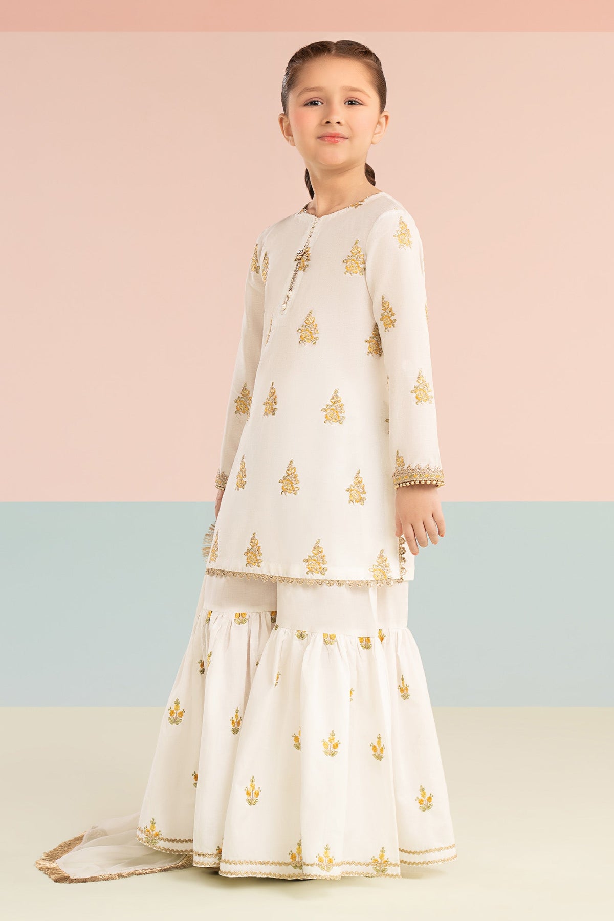 3 Piece Embroidered Dobby Lawn Suit