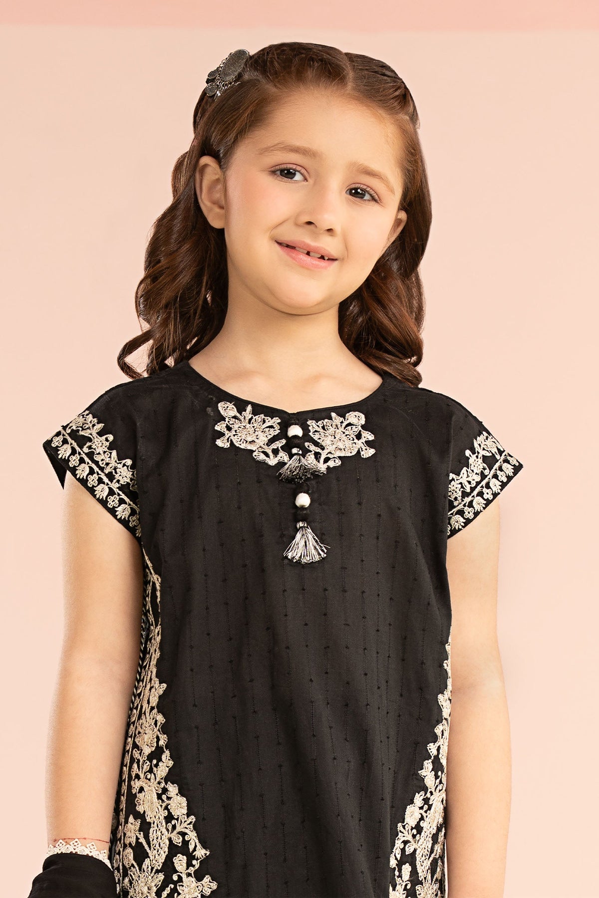 3 Piece Embroidered Brochia Jacquard Suit