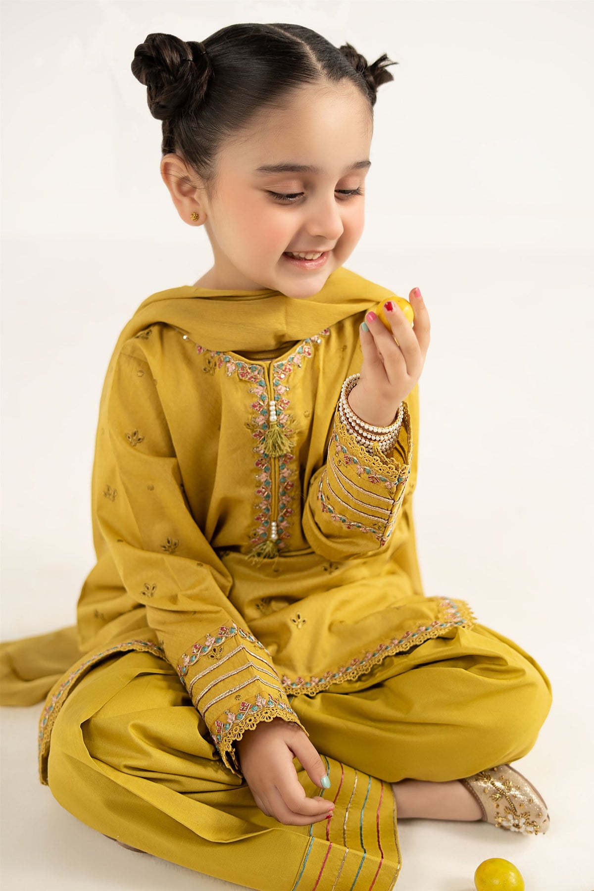 3 Piece Embroidered Dobby Lawn Suit
