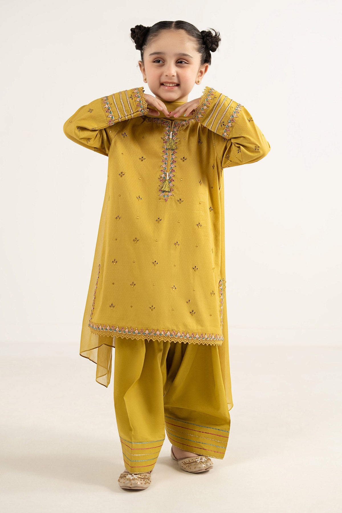 3 Piece Embroidered Dobby Lawn Suit