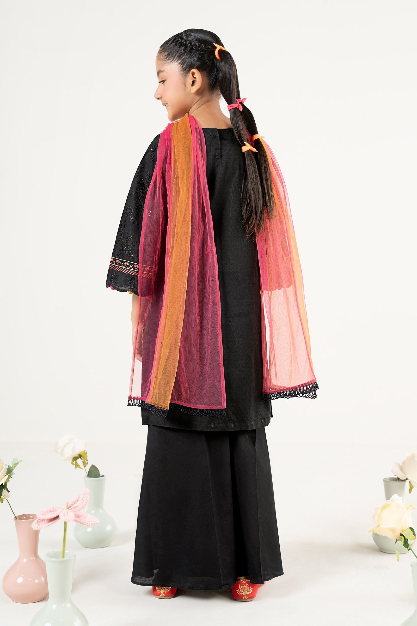 3 Piece Embroidered Dobby Lawn Suit