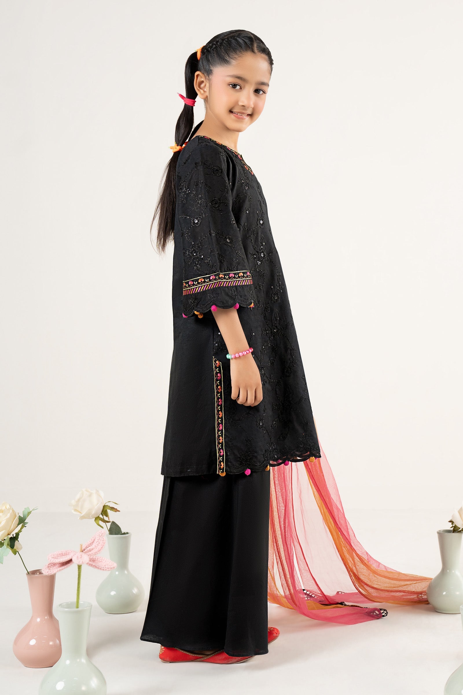 3 Piece Embroidered Dobby Lawn Suit