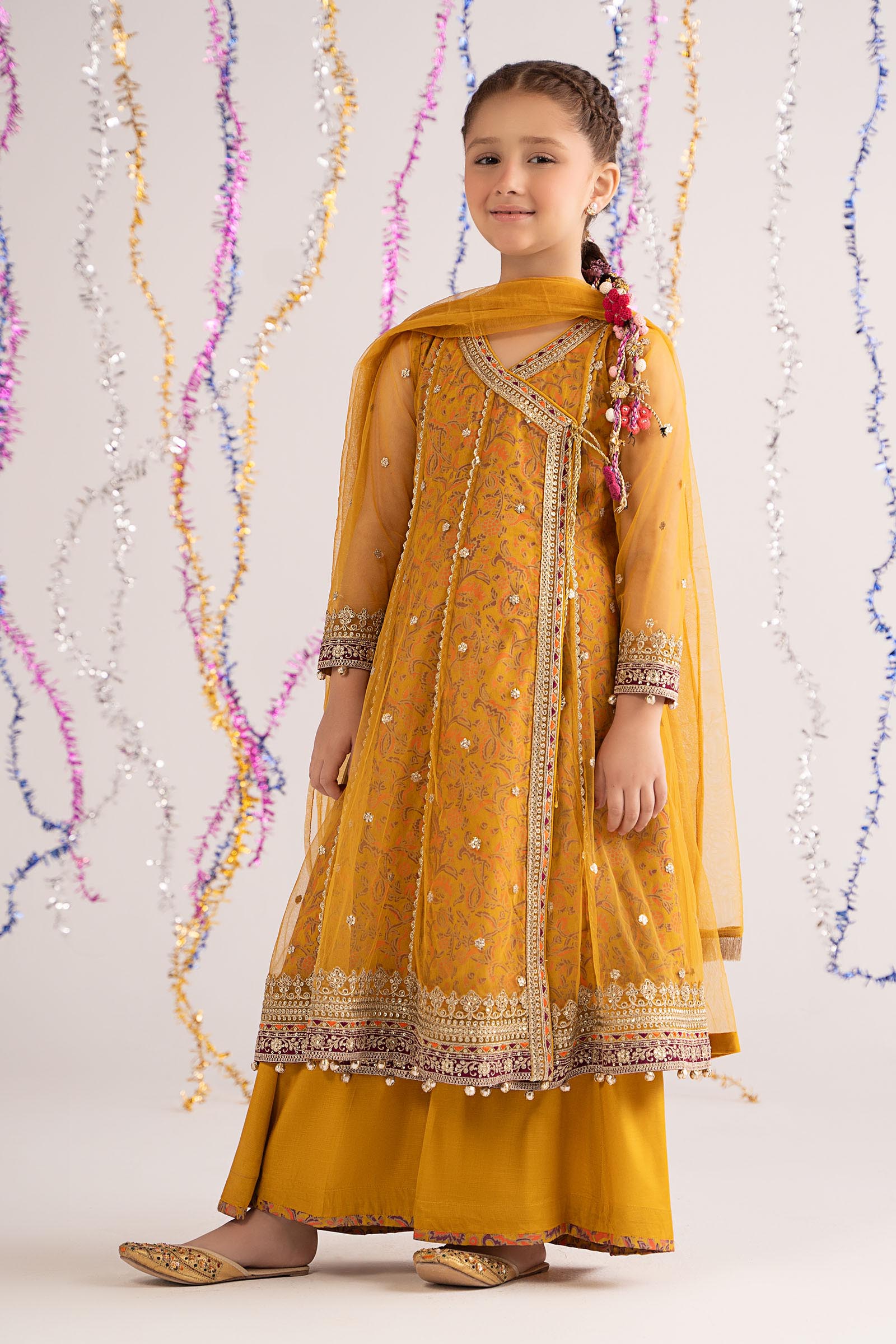 3 Piece Embroidered Net Suit