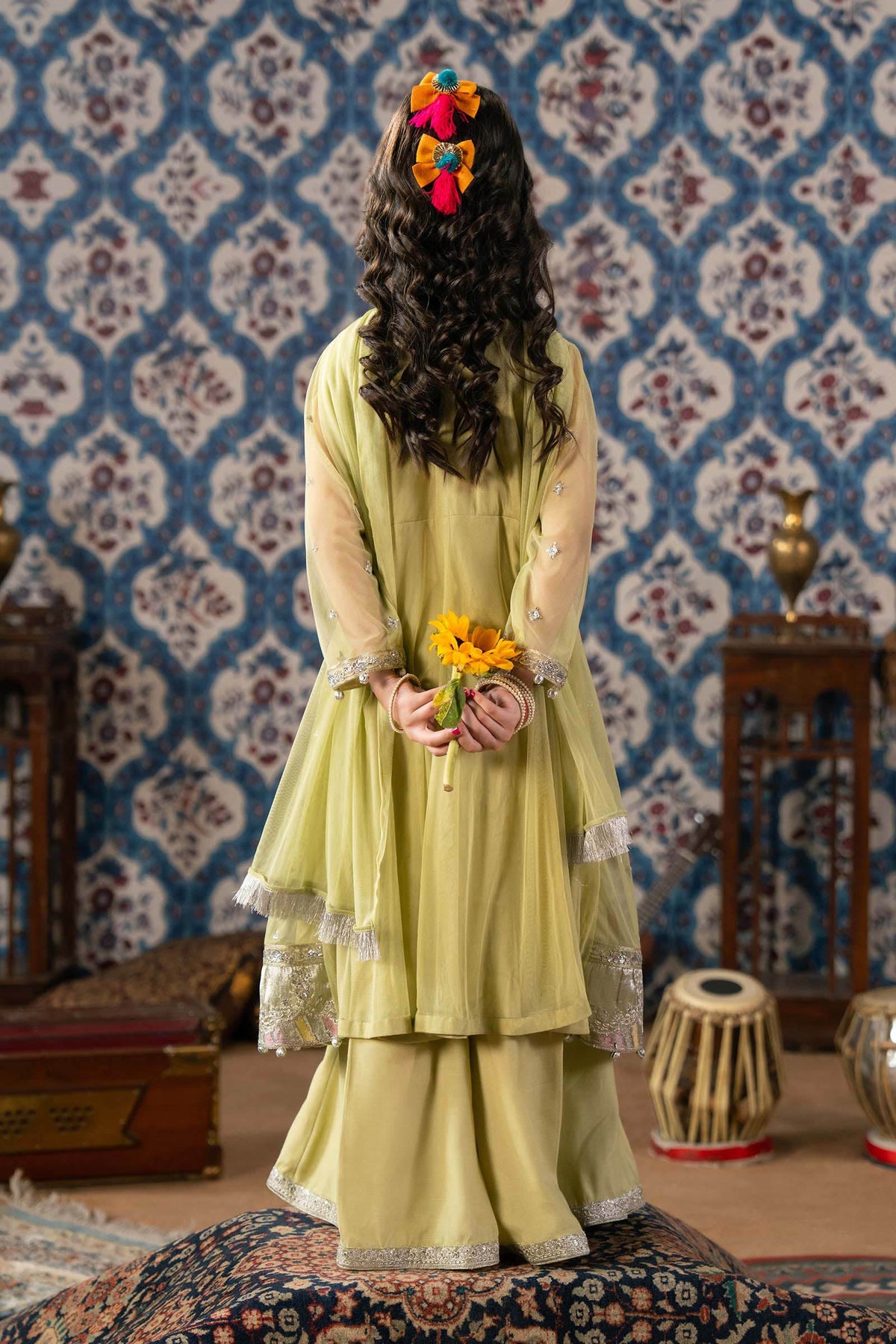 3 Piece Embroidered Net Suit