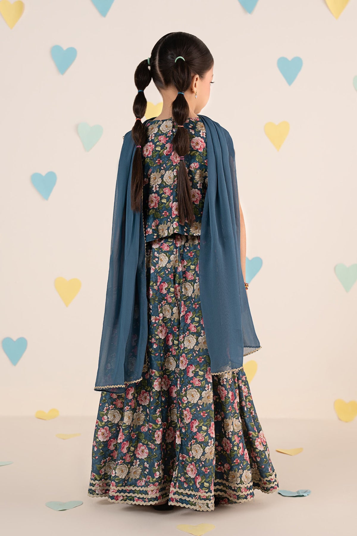 3 Piece Embroidered Raw Silk Suit