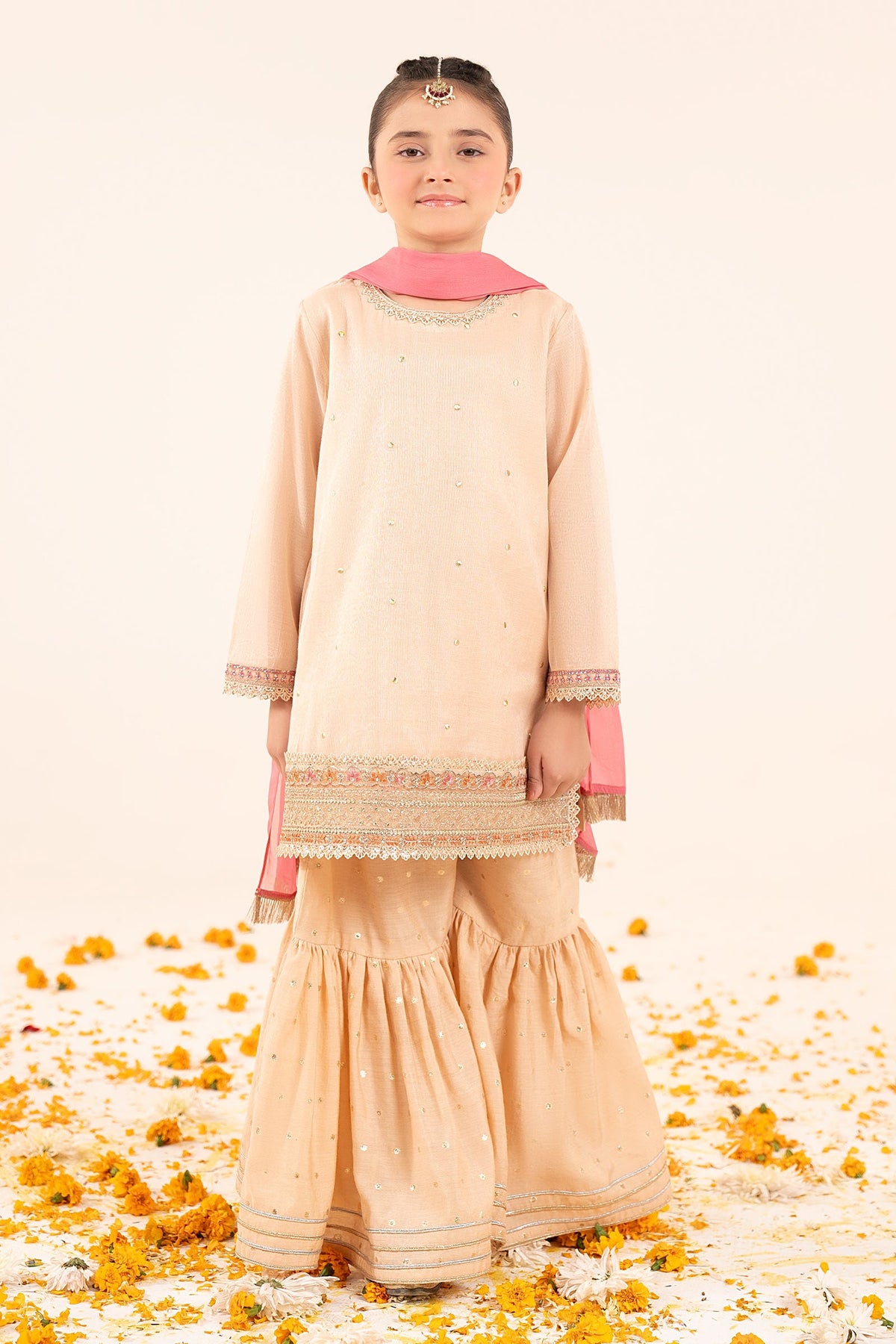 3 Piece Embroidered Masoori Yarn Dyed Suit