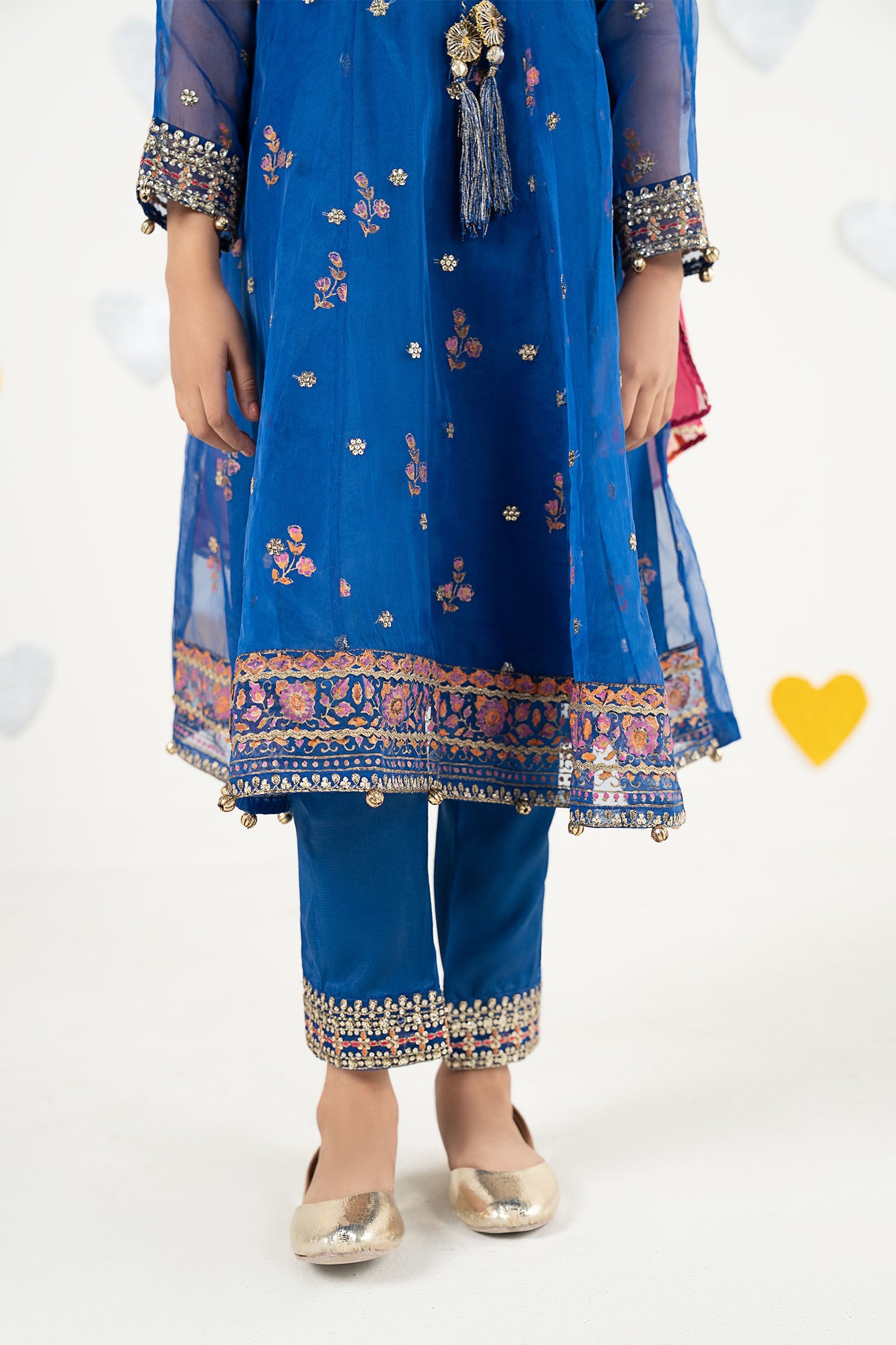 3 Piece Embroidered Organza Suit