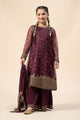 Plain chiffon dupatta with trimming