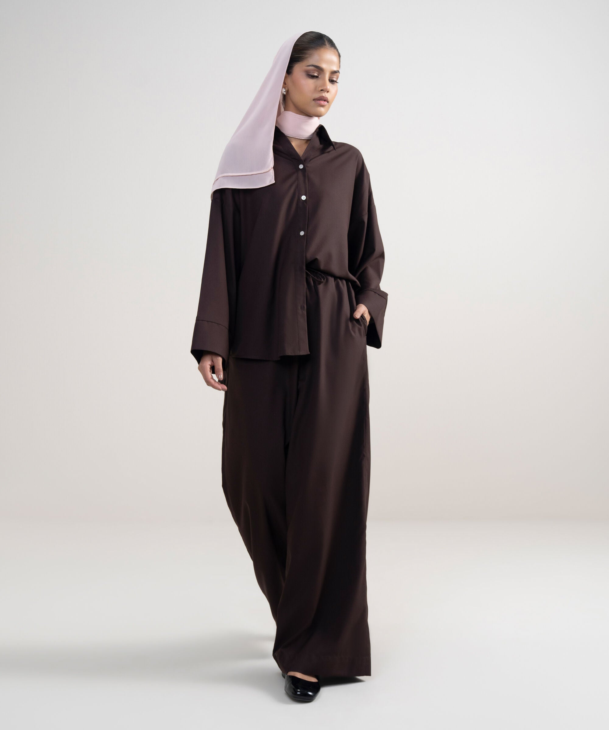 Women's Chocolate Brown Wide-Leg Pants