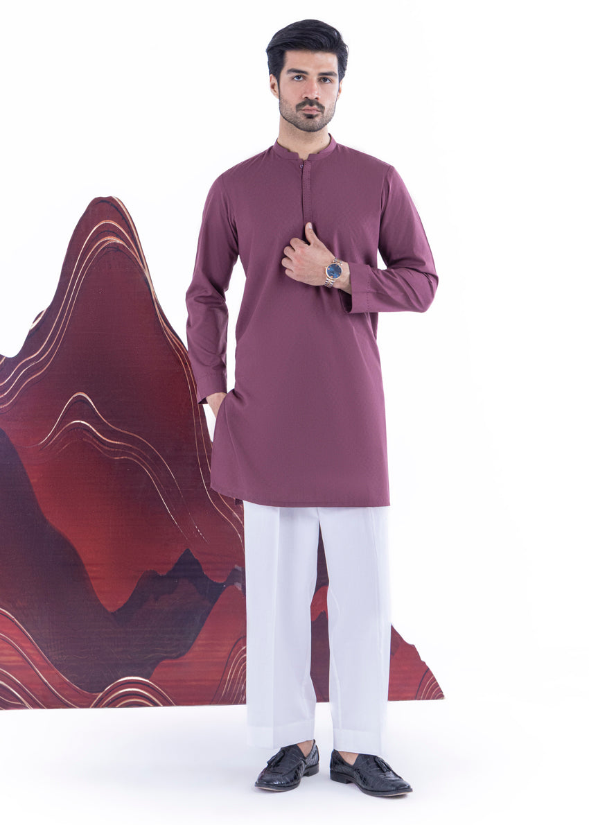Maroon-Blended-Kurta - (MP1PBW25BM9O3)