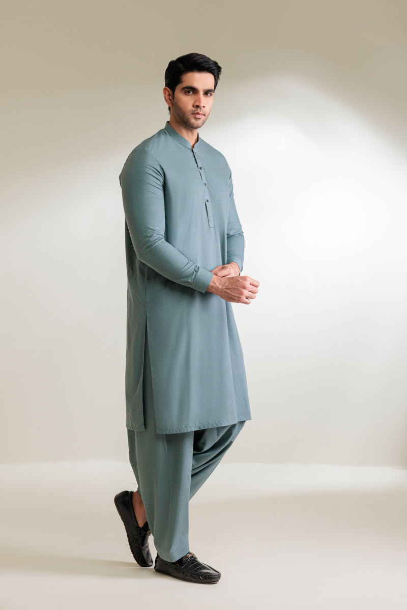 Green-Blended-Shalwar Suit - (MP2PBBS26BM4M5)