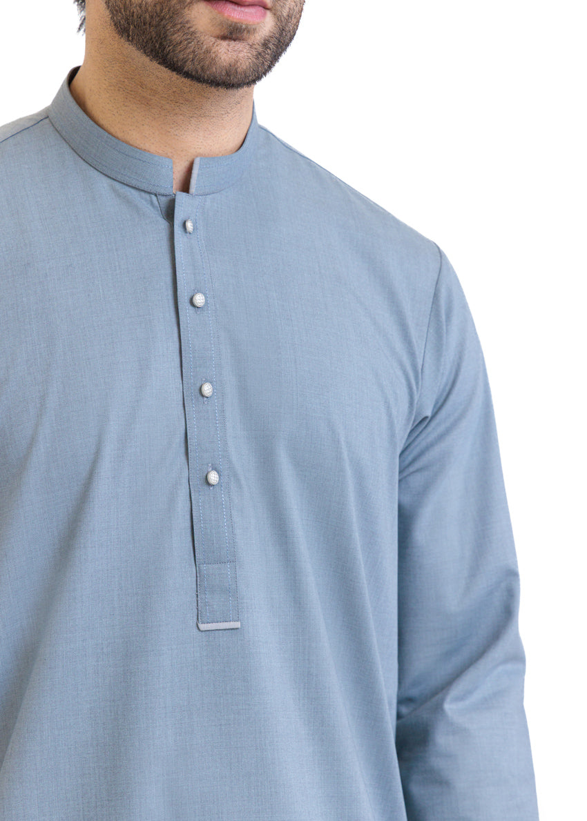 M-Grey-Blended-Kurta Trouser - (MP2PBBW25ADN31)