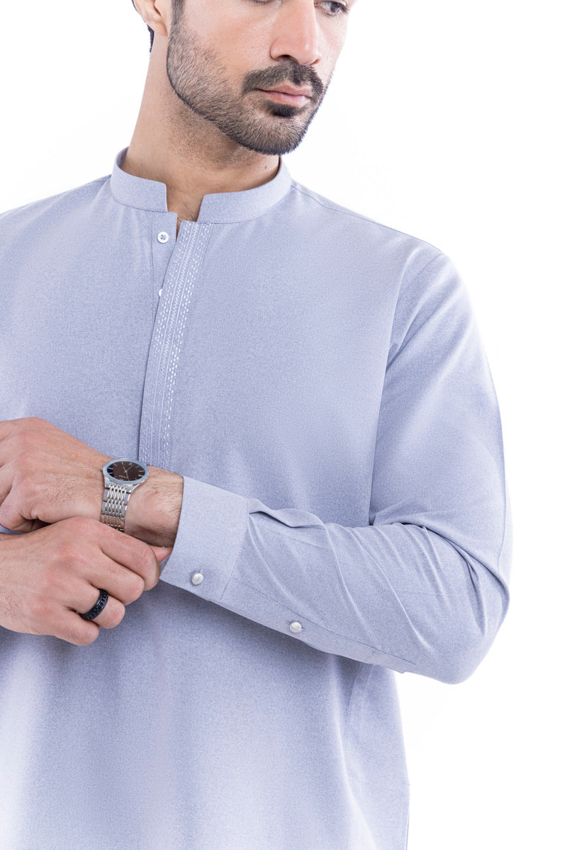 Grey-Blended-Kurta Trouser - (MP2PBBW25BM1J14)