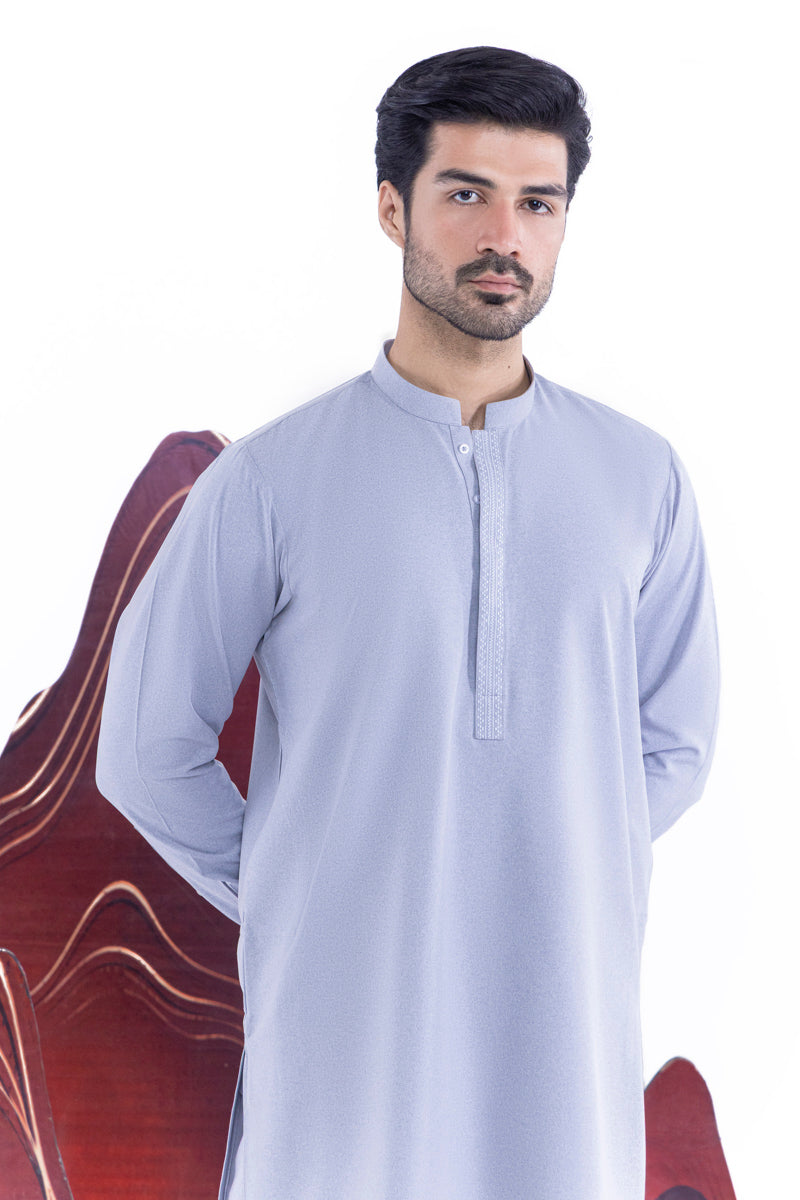 Grey-Blended-Kurta Trouser - (MP2PBBW25BM1J14)