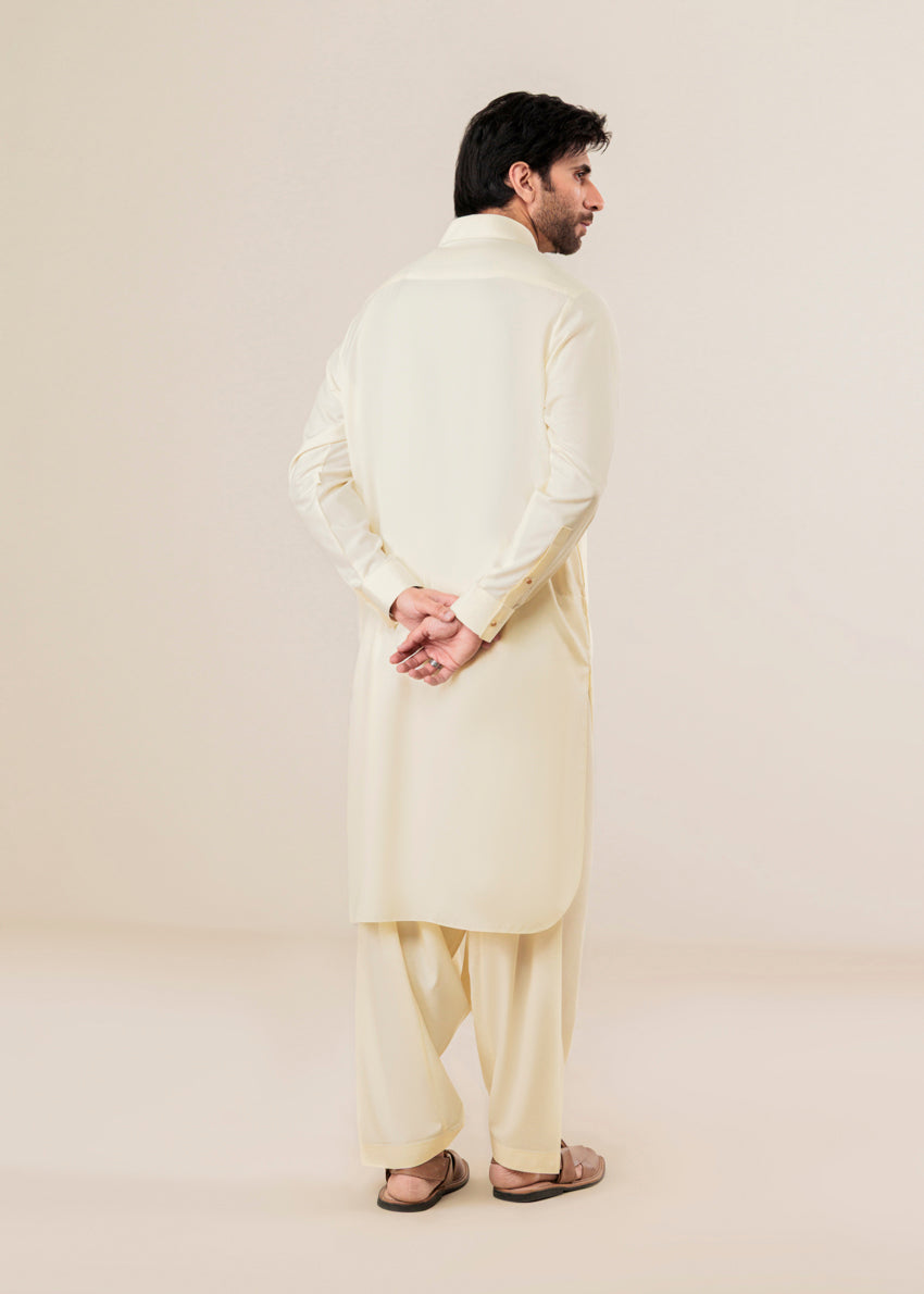 Cream-Blended-Shalwar Suit - (MP2PSBW25ADN3)